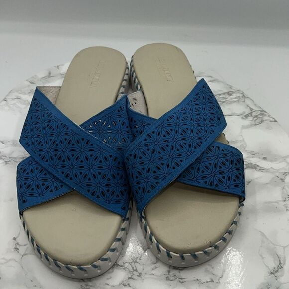 ILSE JACOBSEN Light Regata Tulip Crossband Slip-On Slide Sandals-44 NWOT - Picture 2 of 6